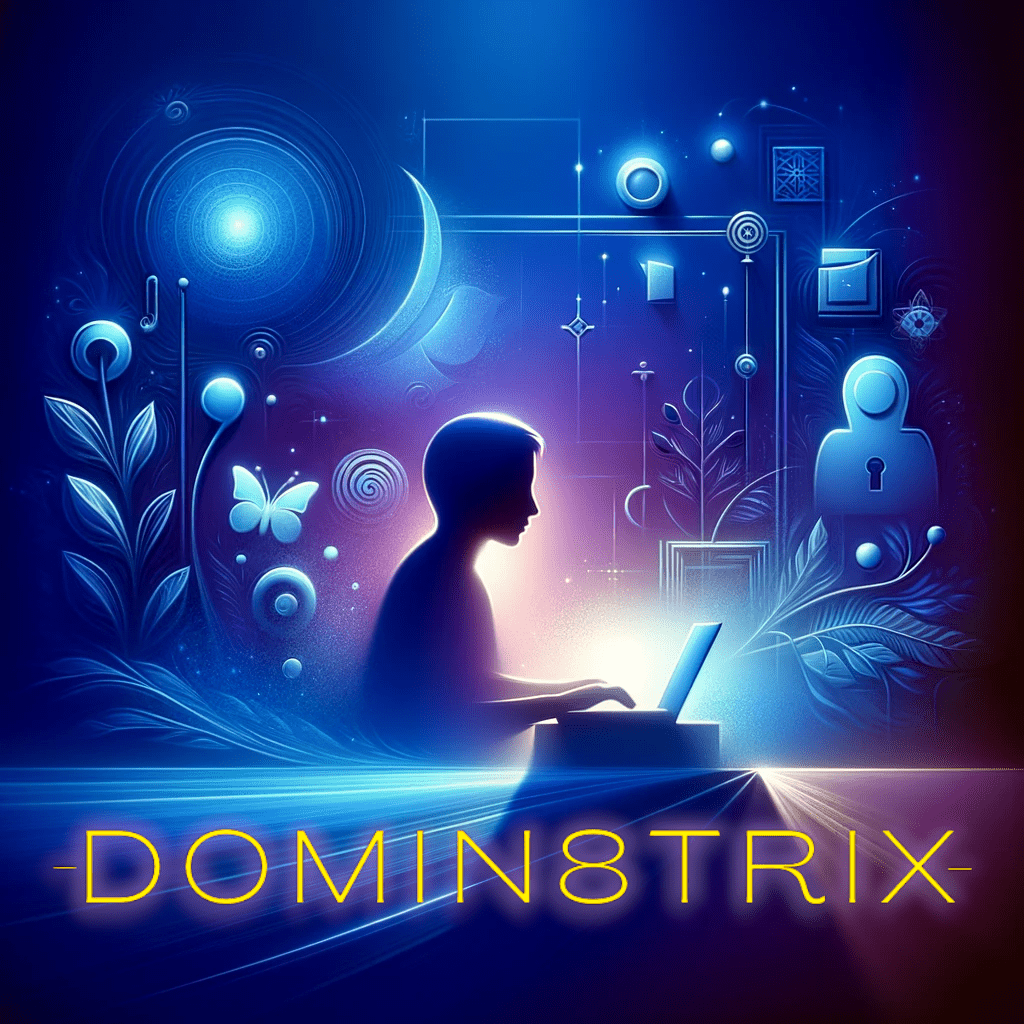 Unveiling the Intrigue of the Online Realm on Domin8trix Feature image showcasing a gradient background transitioning from indigo to a darker shade, symbolising the intrigue of the online world. Central to the image is a subtle silhouette of a person engaged with a webcam or computer, representing a connection to the digital realm and radiating empowerment and curiosity. The image is embellished with faint, tasteful symbols like a mask, soft patterns, and abstract shapes, subtly alluding to the blog's theme. Soft, ambient lighting enhances the intimate atmosphere, focusing on the silhouette and key elements, while the overall tone balances allure, sophistication, and mystery, inviting viewers to explore the blog's content.