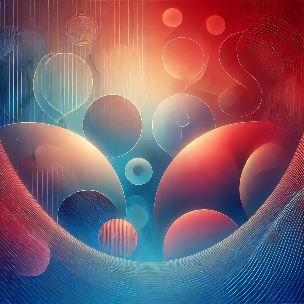 Balancing Variety and Creativity: Combating Fetish Fatigue Abstract representation of fetish fatigue and renewal, featuring gradients and overlapping shapes that symbolize creativity, balance, and energy.