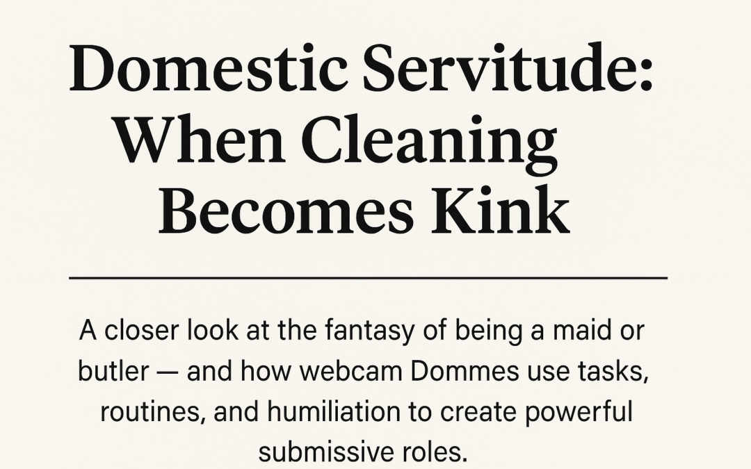 Domestic Servitude: When Cleaning Becomes Kink