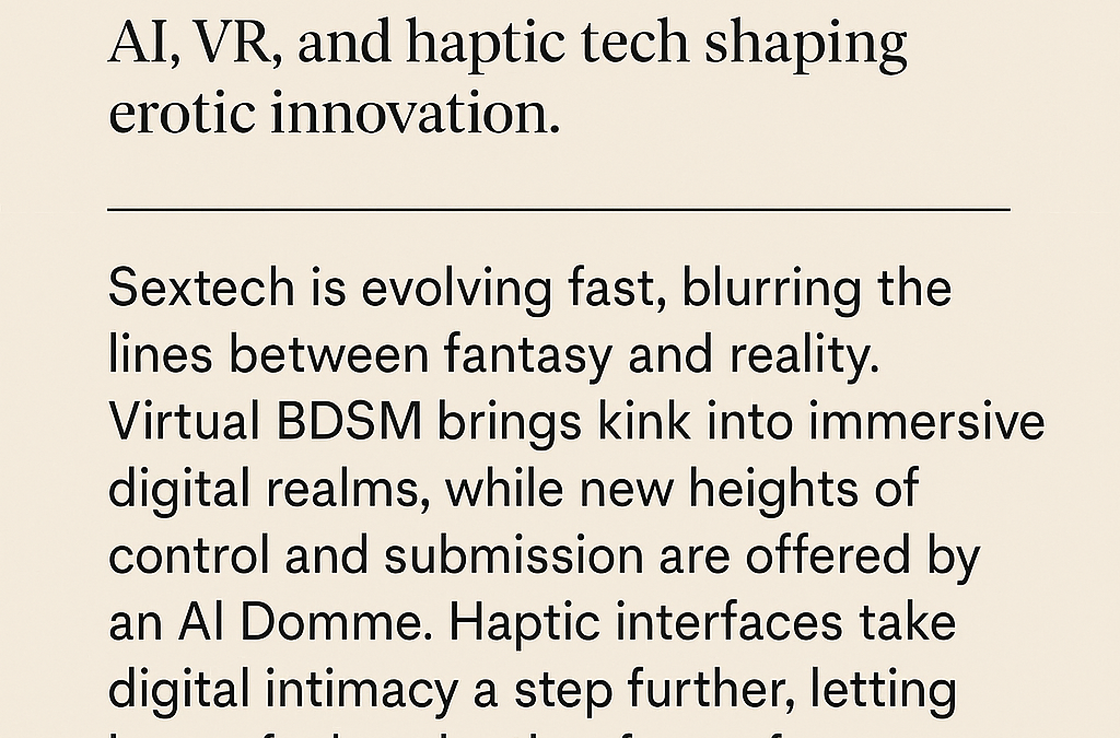 Fetish Futurism: When Tech Turns Us On